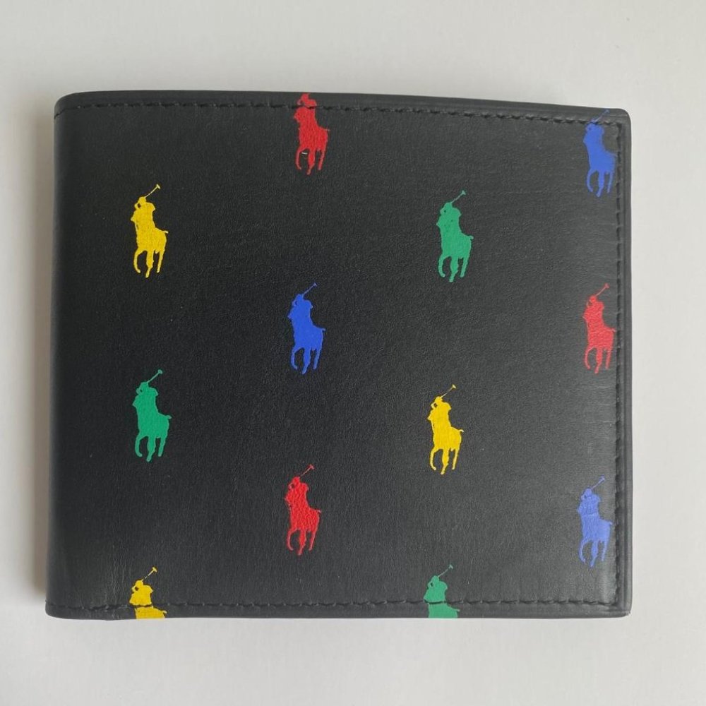 All over Pony Leather Billfold Wallet